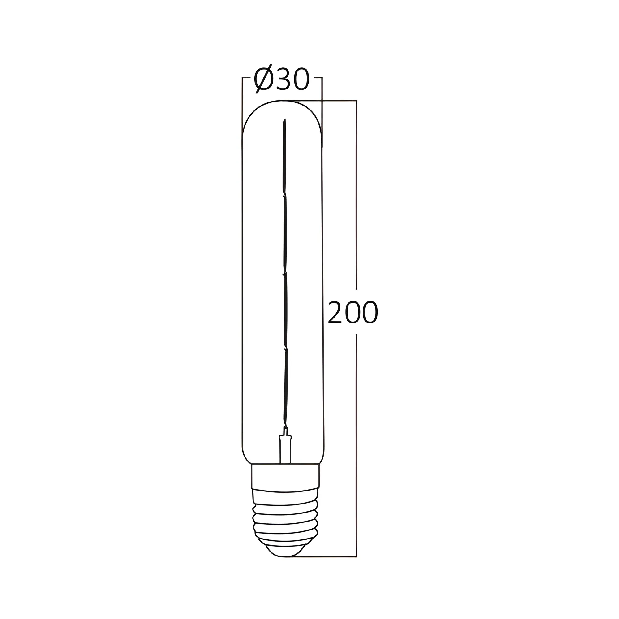 DIMABILNA LED FILAMENT SIJALICA T30 6W E27 AMBER 2200K - Slika 3