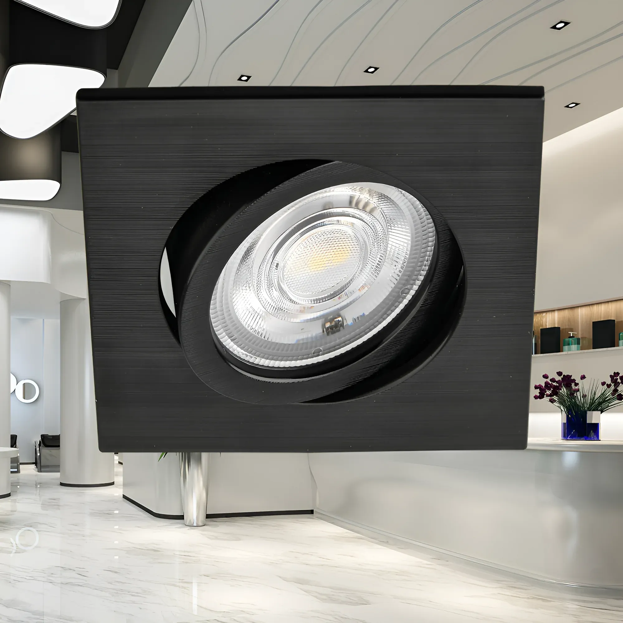 DIMABILNA LED SPOT SVETILJKA KVADRATNA 7W CRNA 3CCT - Slika 2