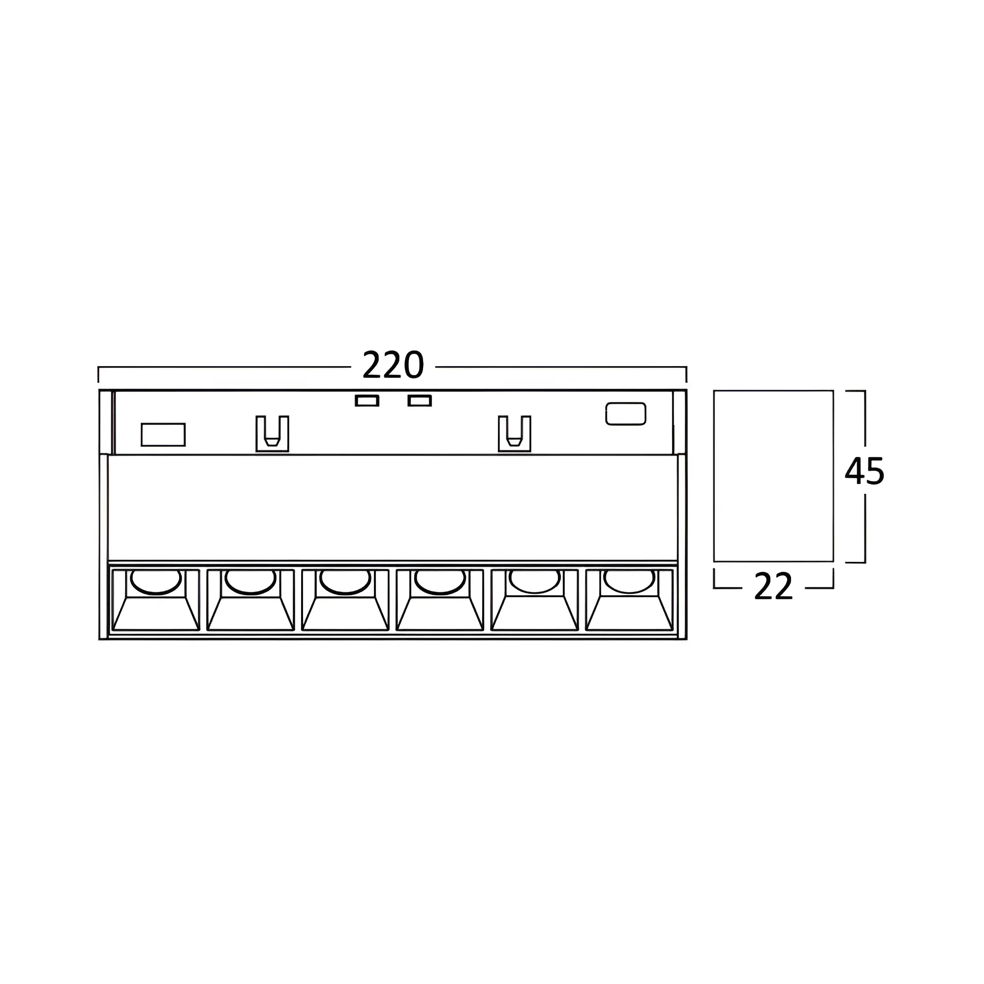 MAGNETNA LINEARNA SVETILJKA 12W CRNA 48VDC 3CCT DIMABILNA TUYA - Slika 6