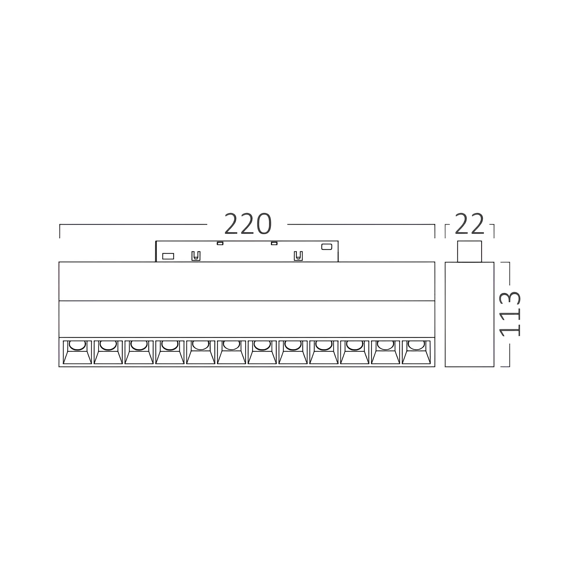 MAGNETNI ZIDNI OSVETLJIVAC 12W BELI 3CCT 48VDC - Slika 4