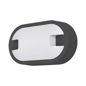 LED ZIDNA SVETILJKA ELIPSA 15W SIVA 6500K IP65