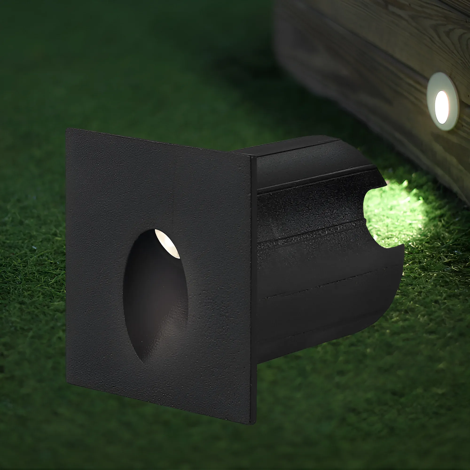 LED ZIDNA SVETILJKA KVADRATNA 2W CRNA 3000K IP65 - Slika 2