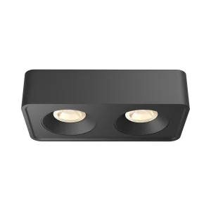 NADGRADNI SPOT KVADRATNI DVOSTRUKI 20W CRNI/CRNI 3CCT