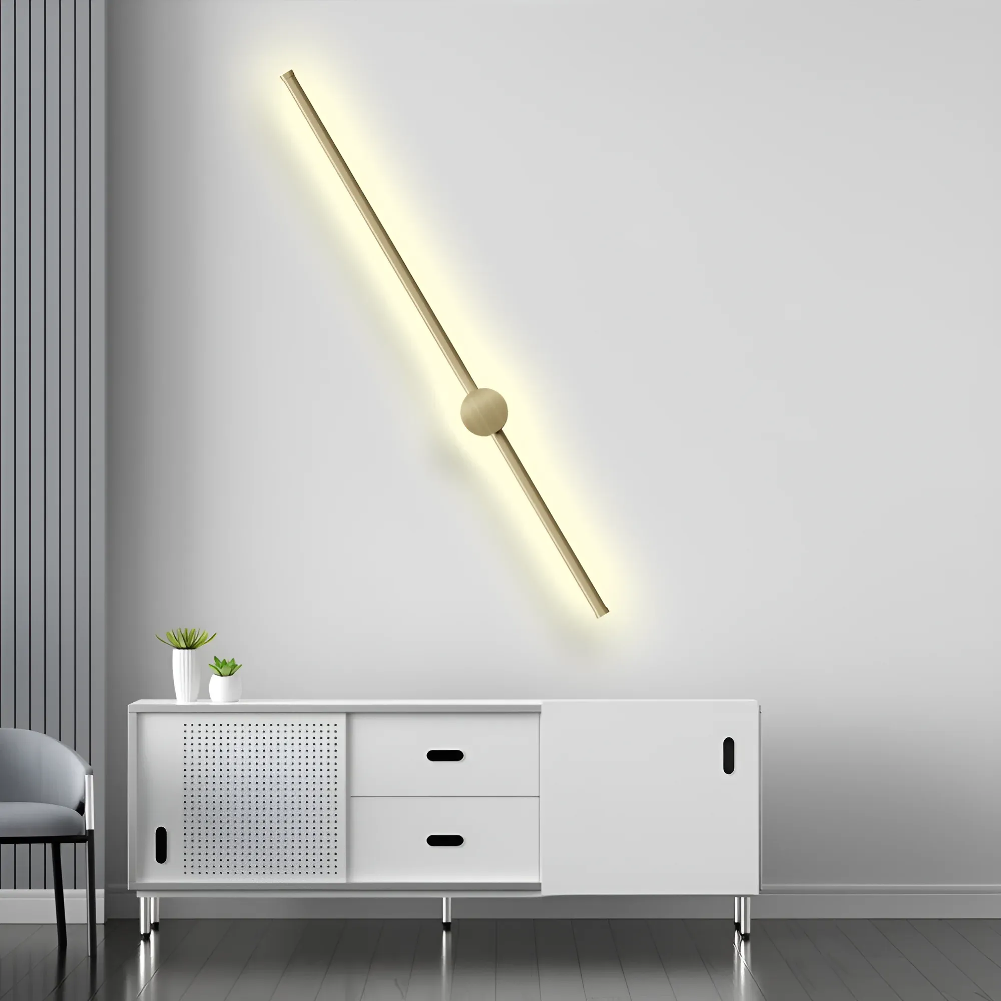 LED ZIDNA LAMPA 16W ZLATNA 3000K - Slika 2