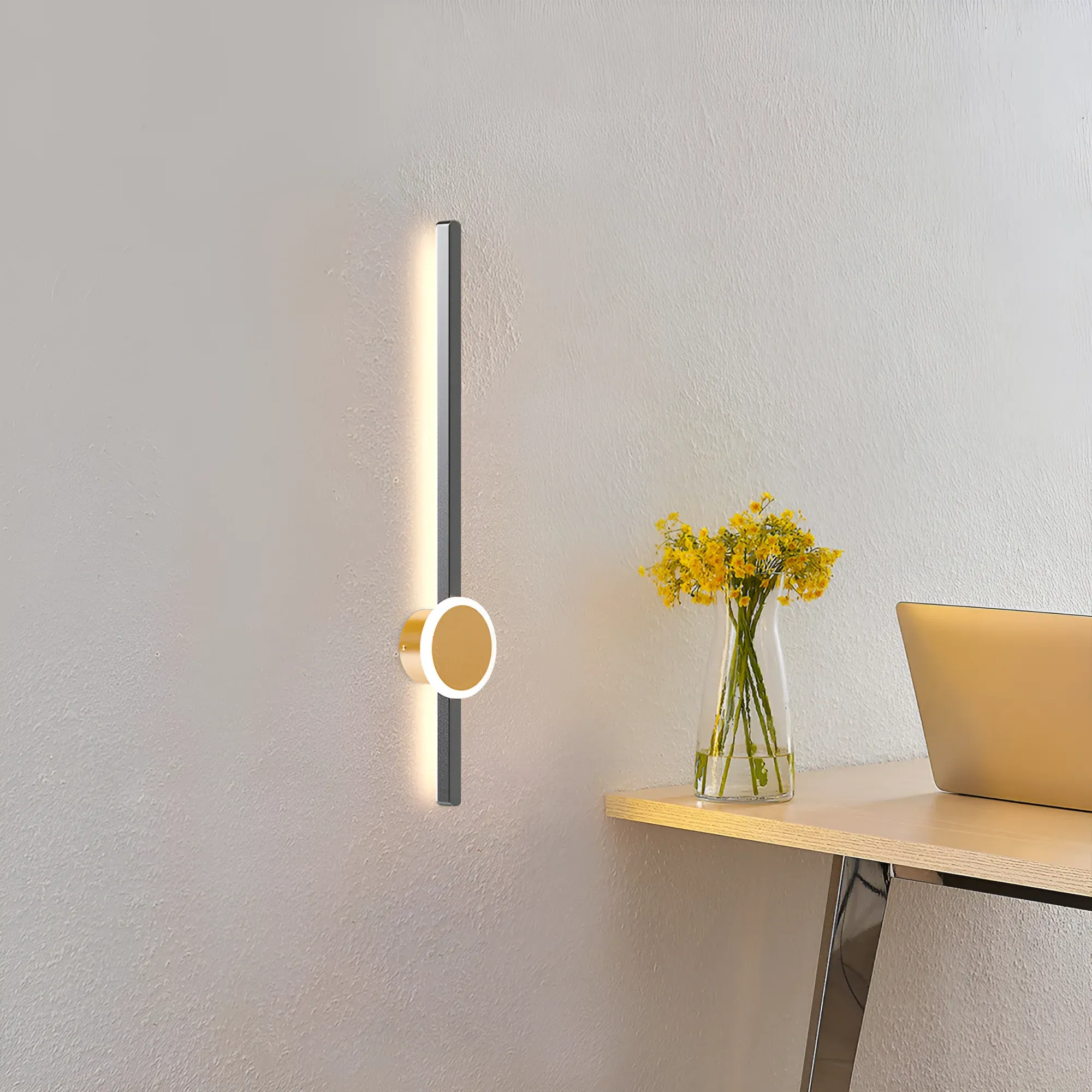 LED ZIDNA LAMPA 16W ZLATNA 3000K - Slika 2