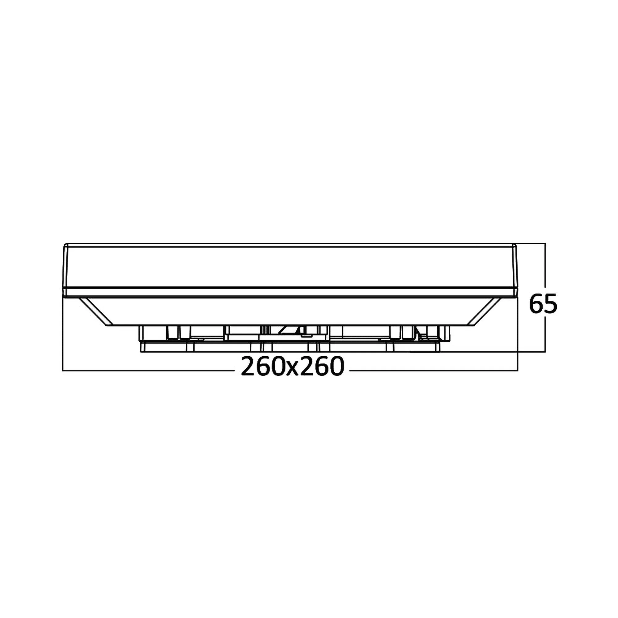 LED PLAFONJERA D260 KVADRATNA 20W 6500K IP44 - Slika 5