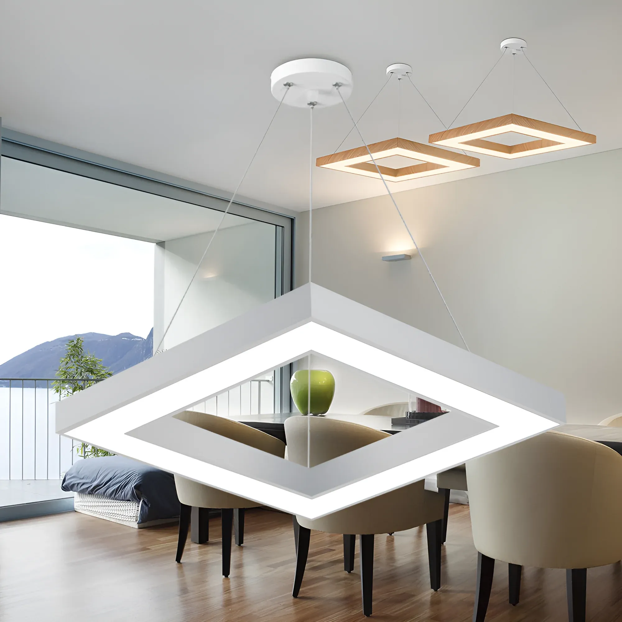 LED VISILICA KVADRATNA 45W BELA 3CCT DIM SA DALJINSKIM - Slika 2