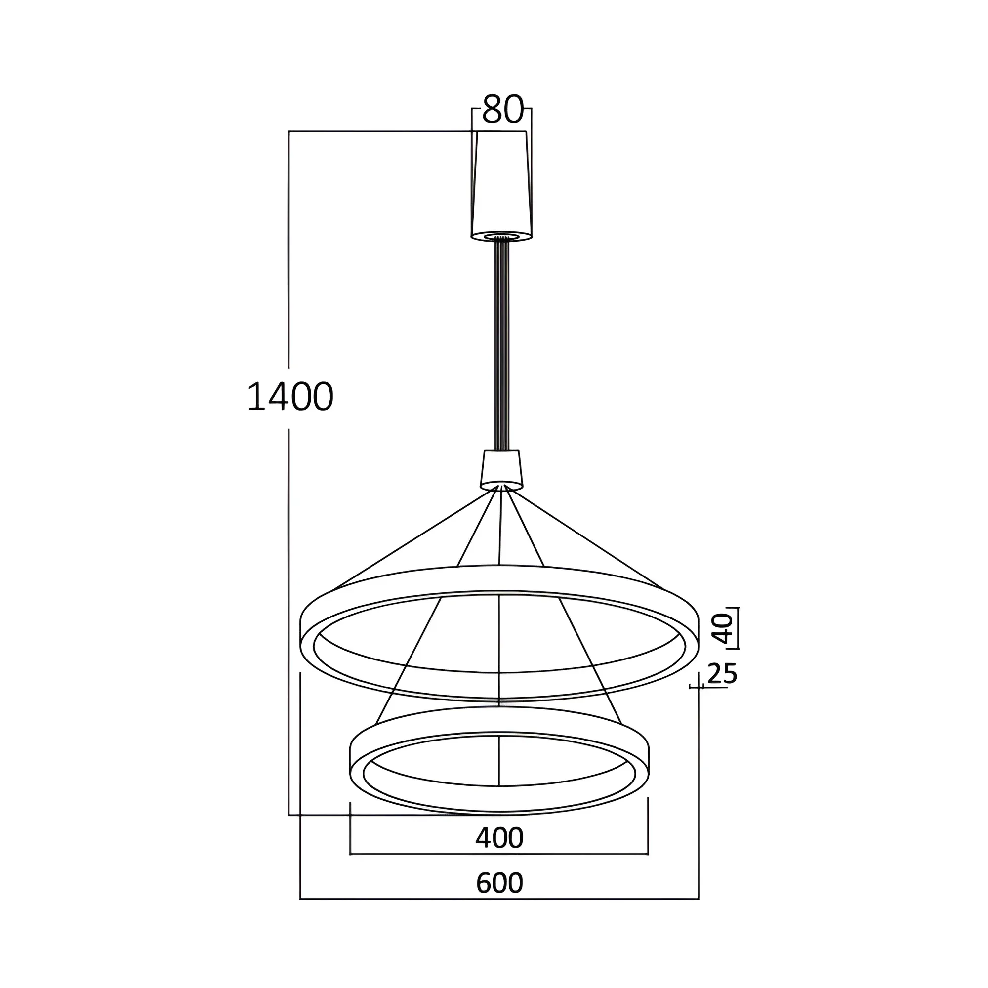LED VISILICA OKRUGLA 65W CRNA 3CCT - Slika 4