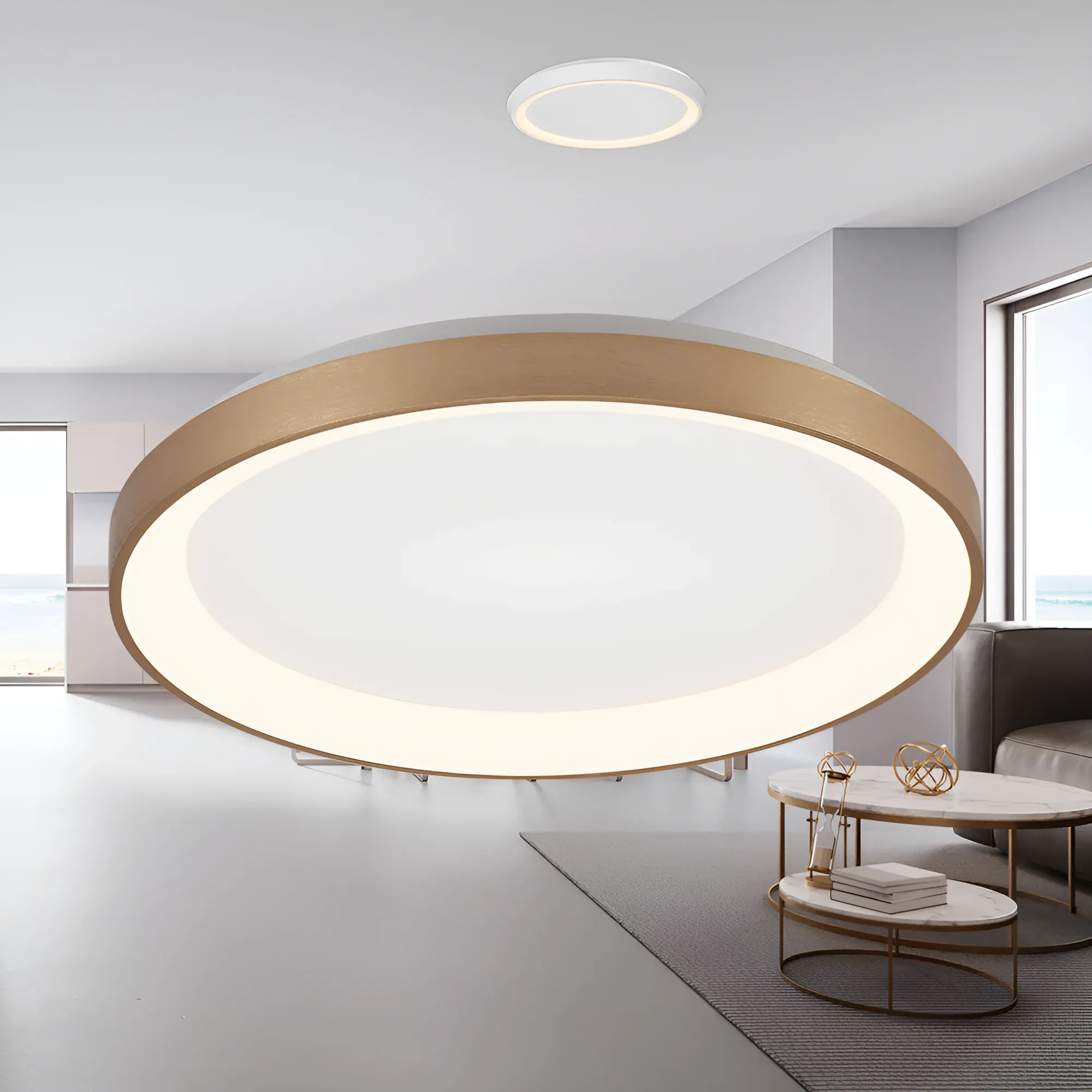 LED PLAFONJERA OKRUGLA 36W ZLATNA 3CCT - Slika 2