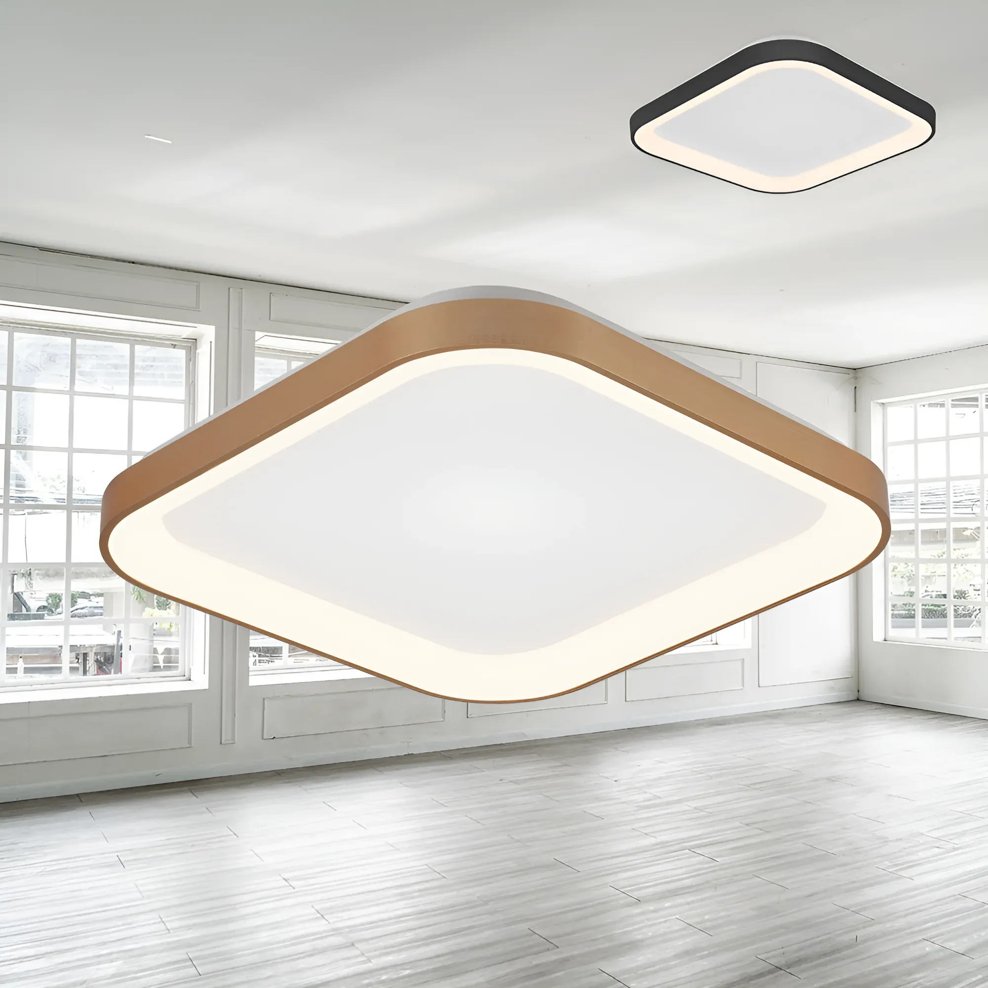 LED PLAFONJERA KVADRATNA 36W ZLATNA 3CCT - Slika 2