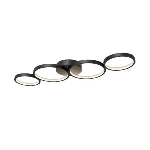 LED PLAFONJERA OKRUGLA 60W CRNA 3CCT DIM