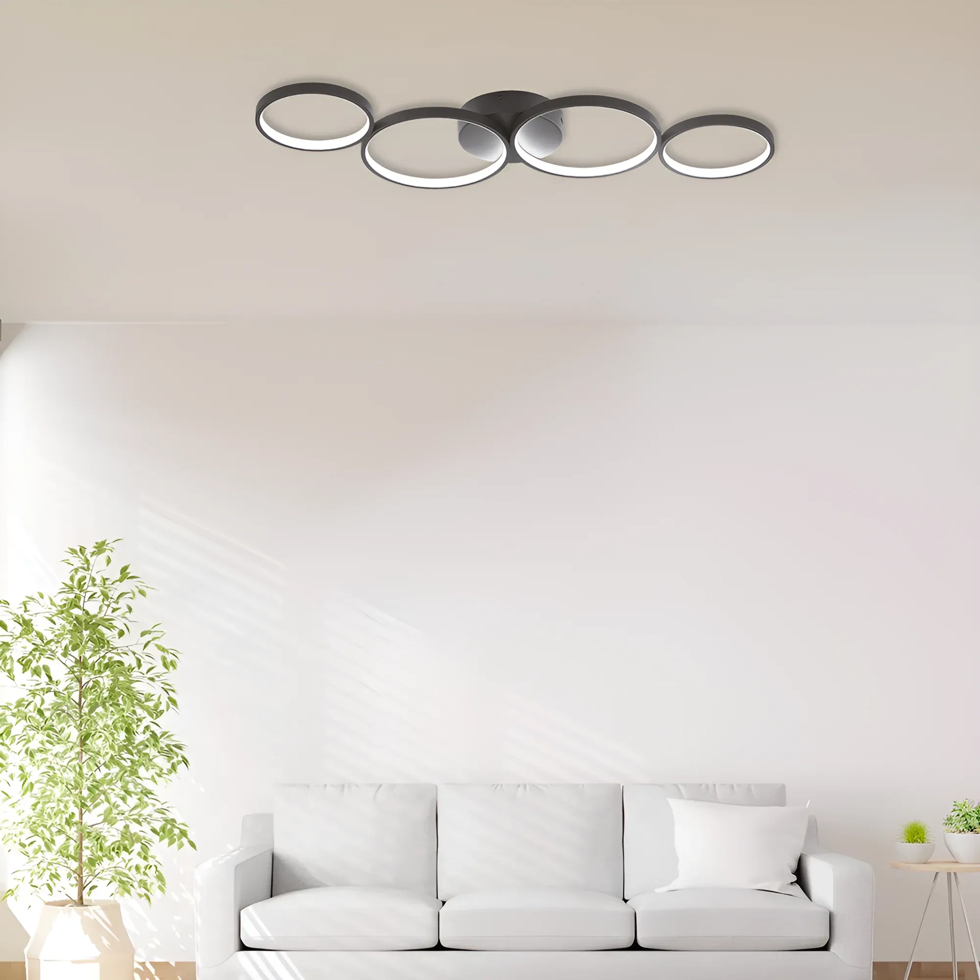 LED PLAFONJERA OKRUGLA 60W CRNA 3CCT DIM - Slika 2