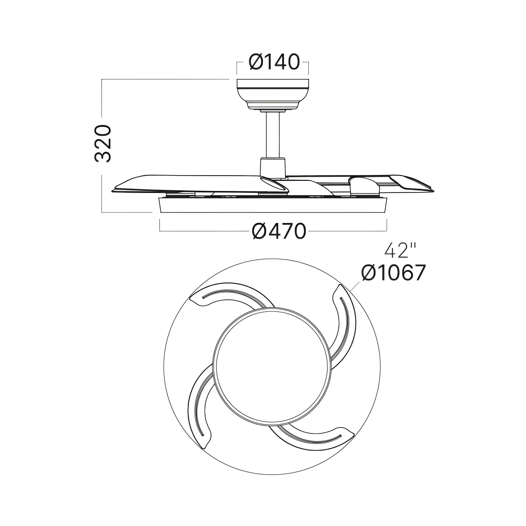 LED PLAFONSKI VENTILATOR 32+30W CRNI 3CCT - Slika 5