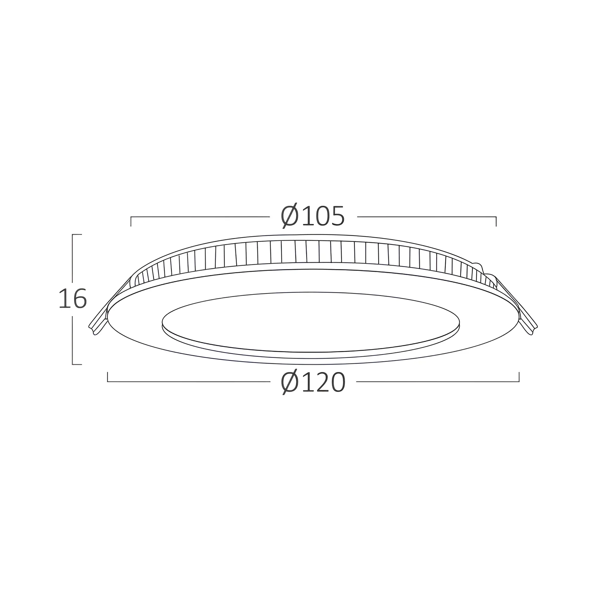 LED PANEL UGRADNI OKRUGLI 4" 6W BELI 3000K - Slika 6