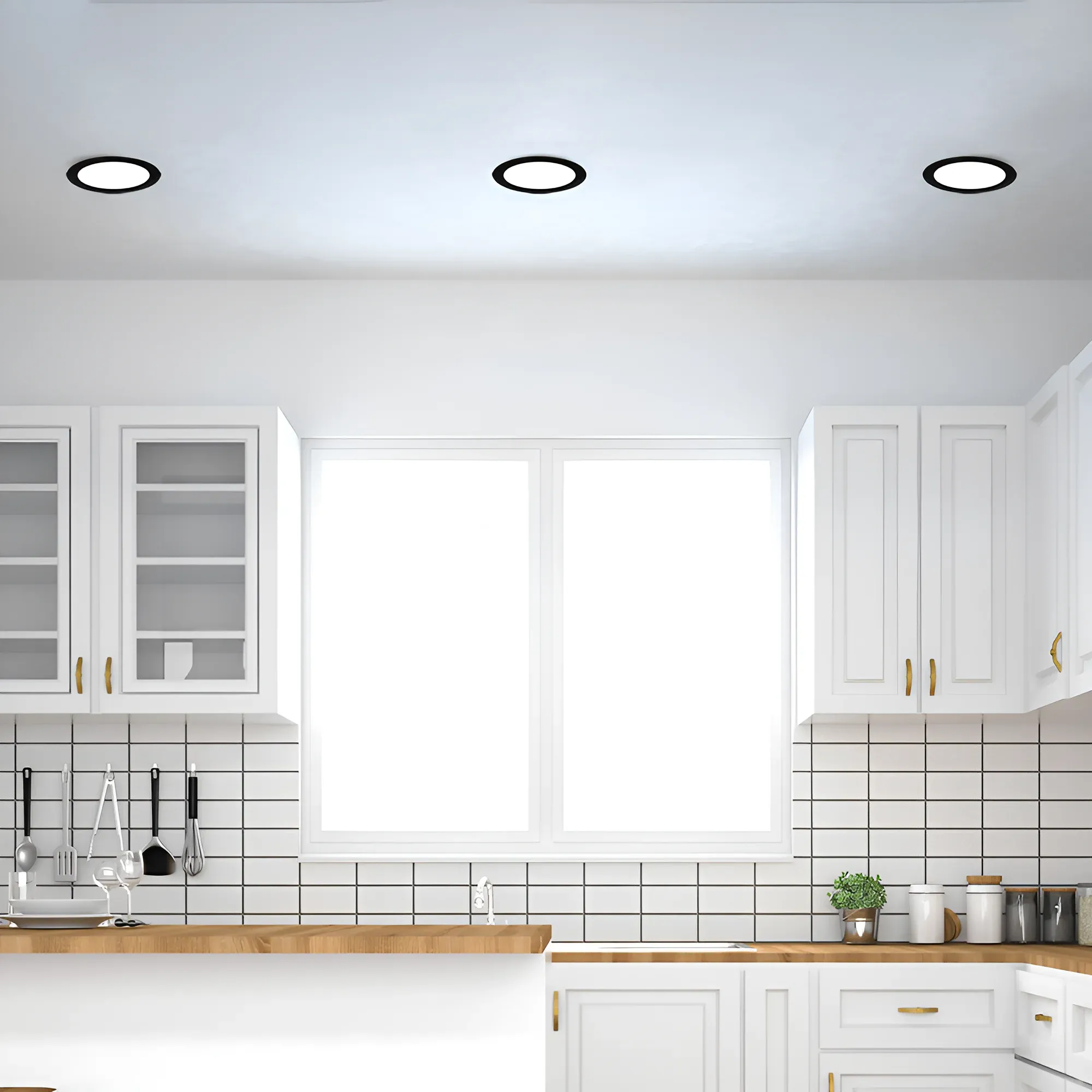 LED PANEL UGRADNI OKRUGLI 3" 4W CRNI 3CCT DIM - Slika 2
