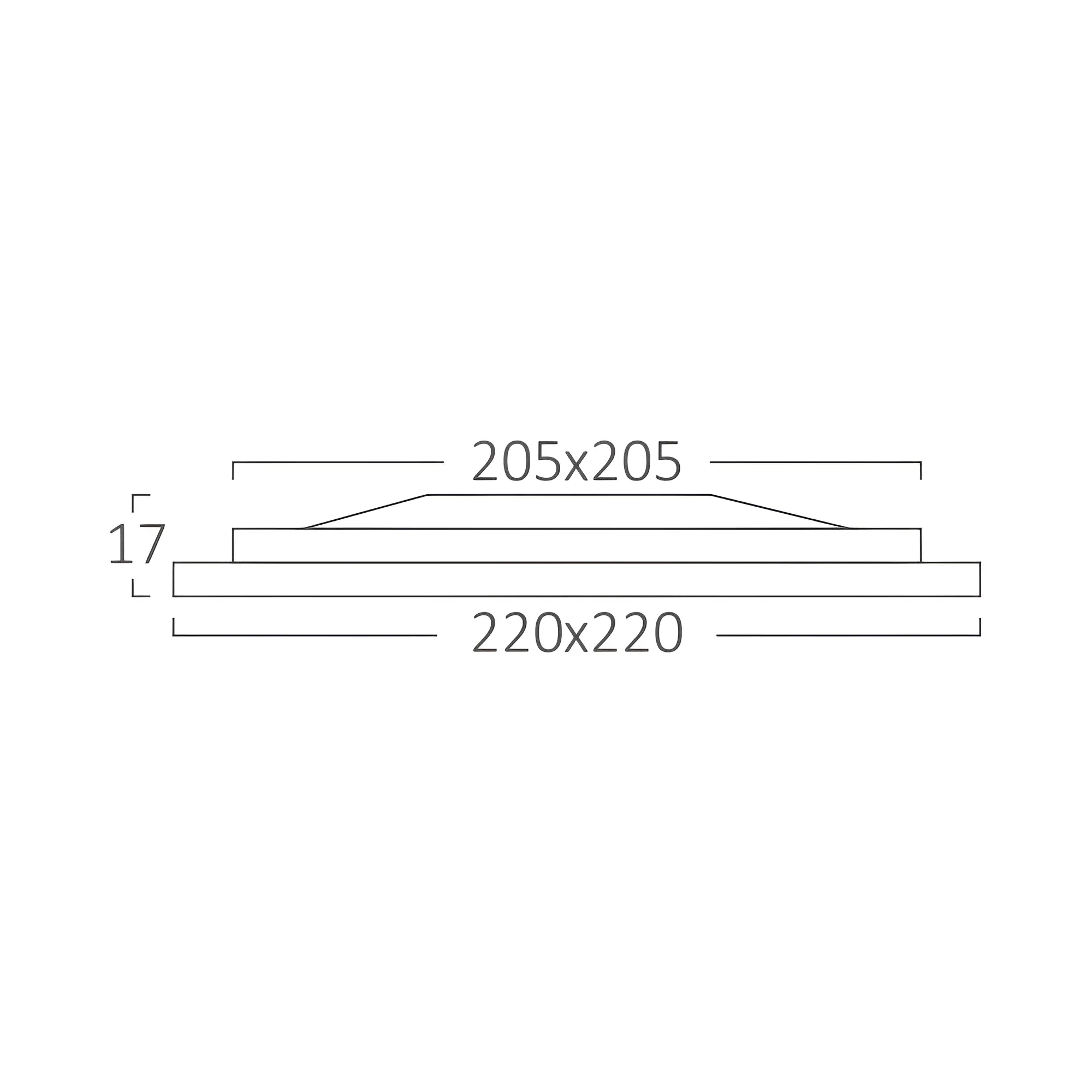 LED PANEL UGRADNI KVADRATNI 8" 18W BELI 4000K - Slika 5
