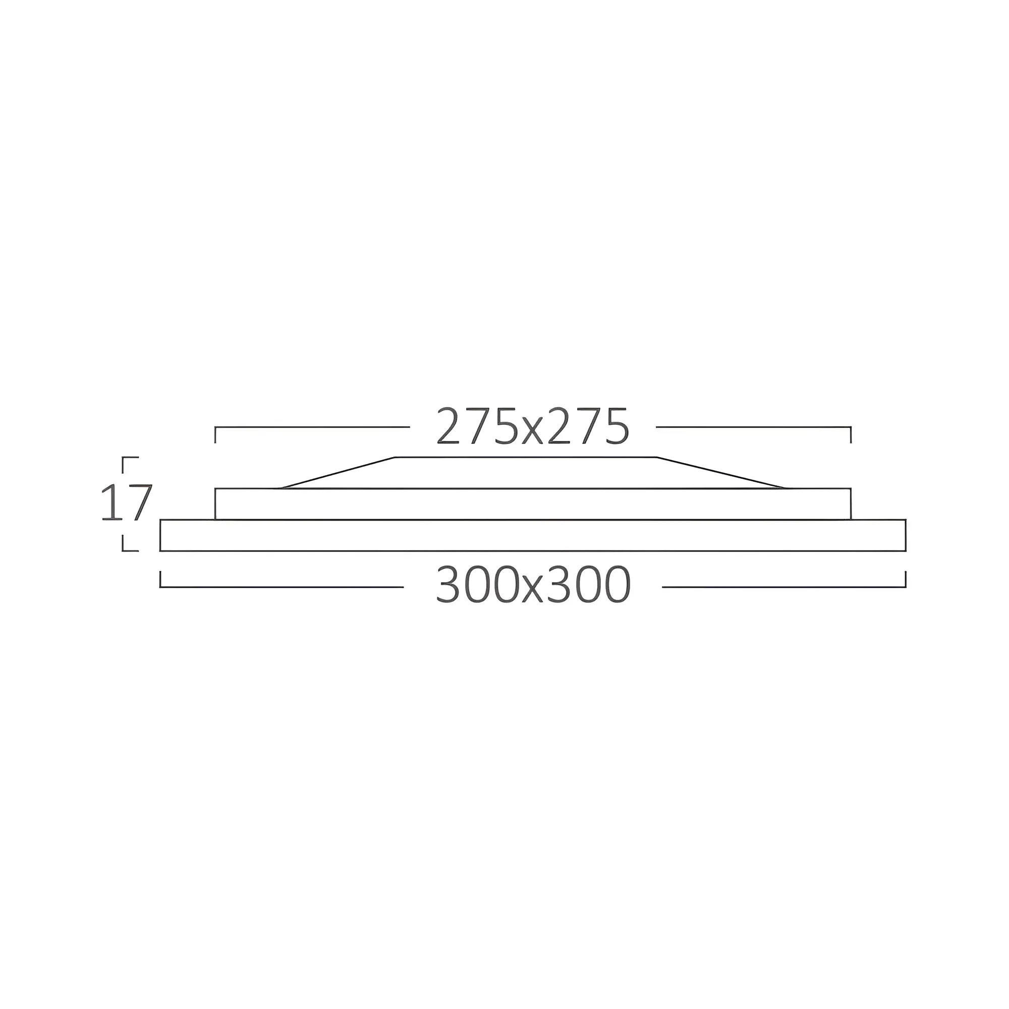 LED PANEL UGRADNI KVADRATNI 10" 24W BELI 3000K - Slika 5