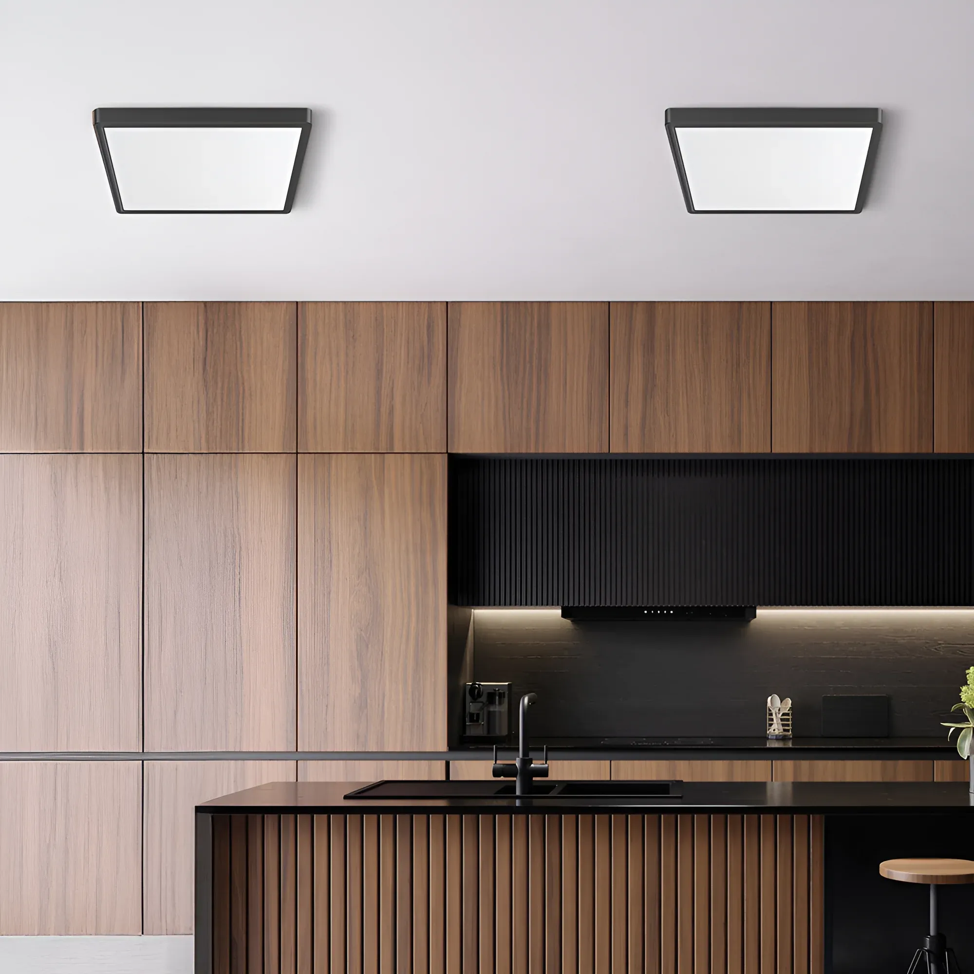 LED PLAFONJERA KVADRATNA 20W CRNA 3CCT - Slika 2