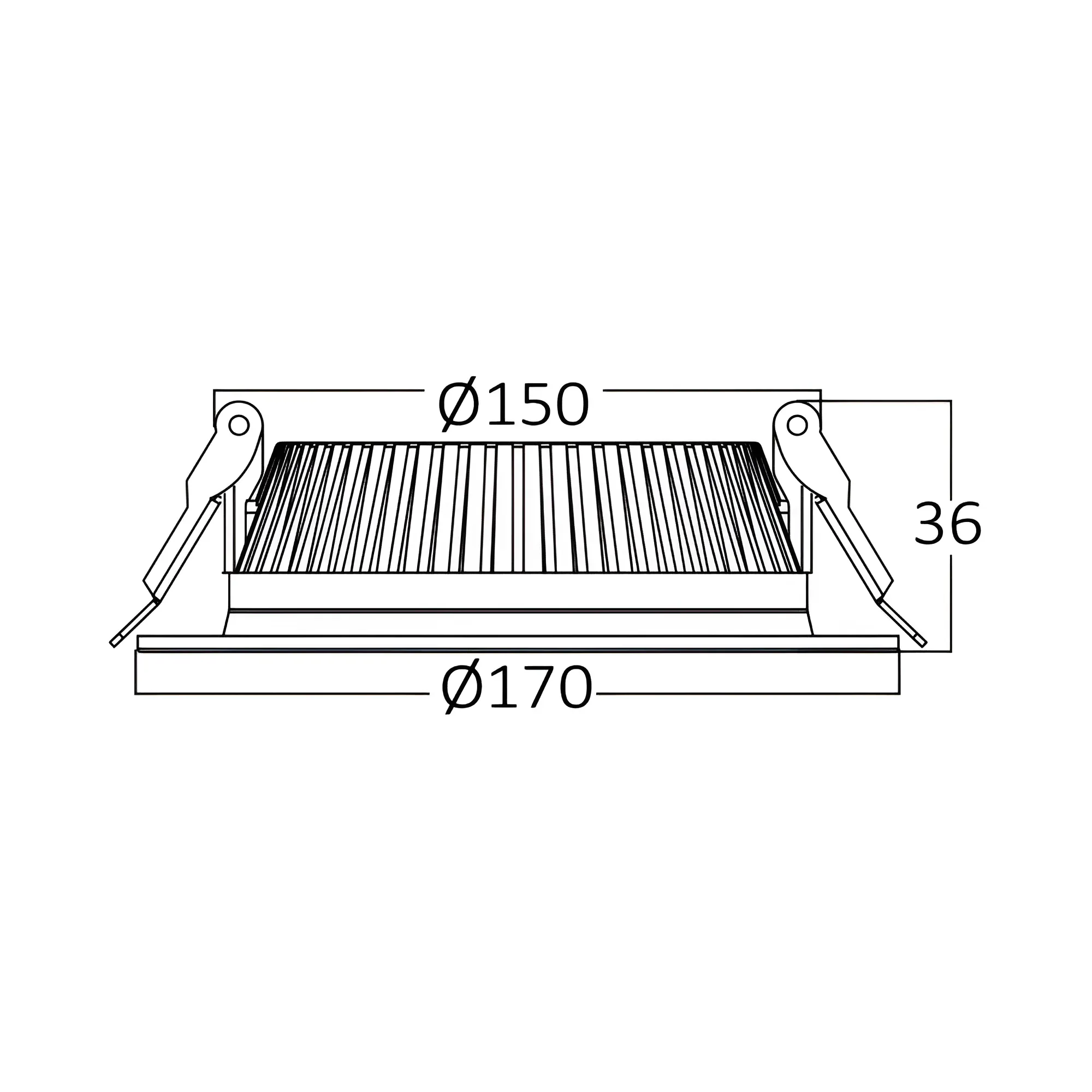 LED DOWNLIGHT 18W CRNI 4000K - Slika 5