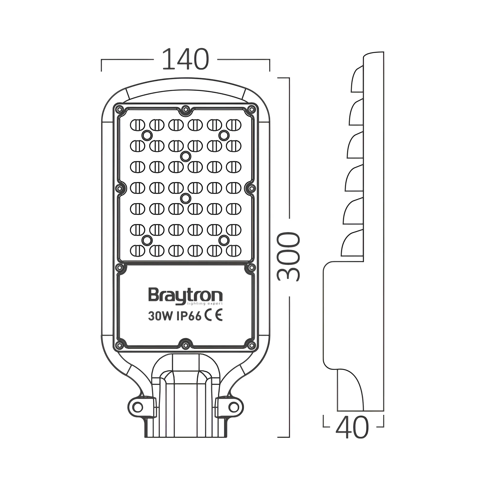 LED ULICNA SVETILJKA 30W SIVA 4000K IP66 - Slika 5