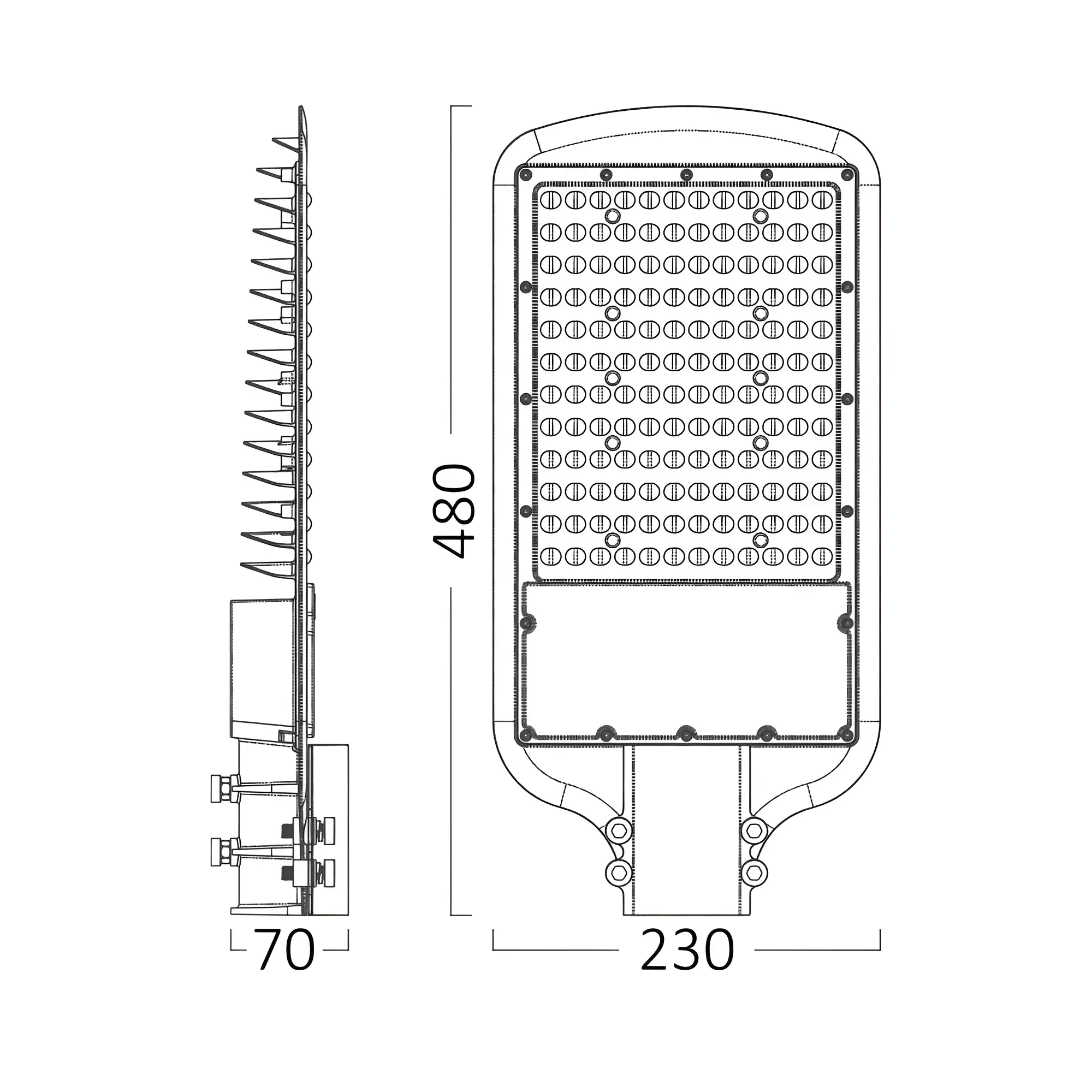 LED ULICNA SVETILJKA 100W SIVA 4000K IP66 - Slika 5