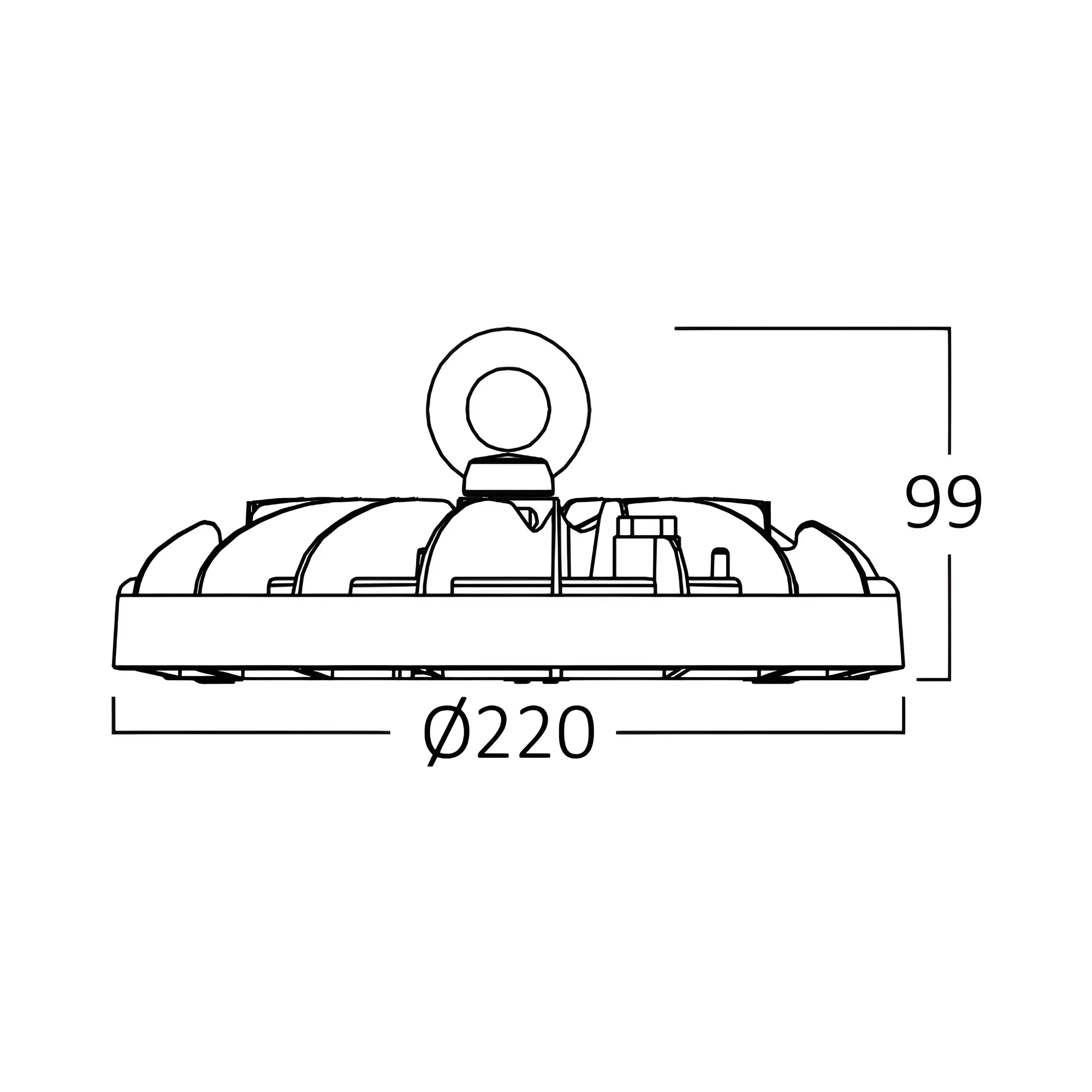LED INDUSTRIJSKO ZVONO 100W SIVO 6500K IP65 - Slika 5
