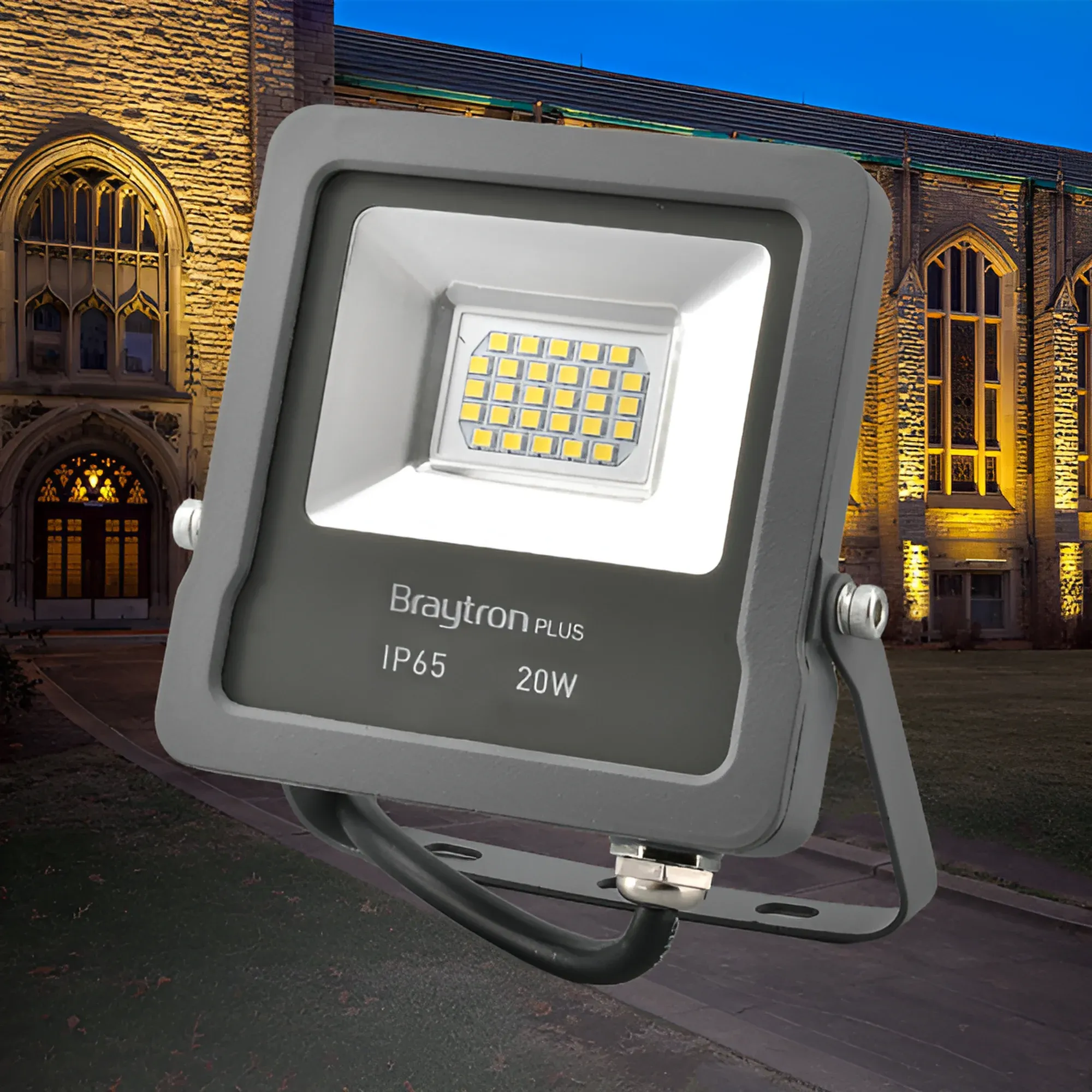 LED REFLEKTOR 20W SIVI 3000K IP65 - Slika 2