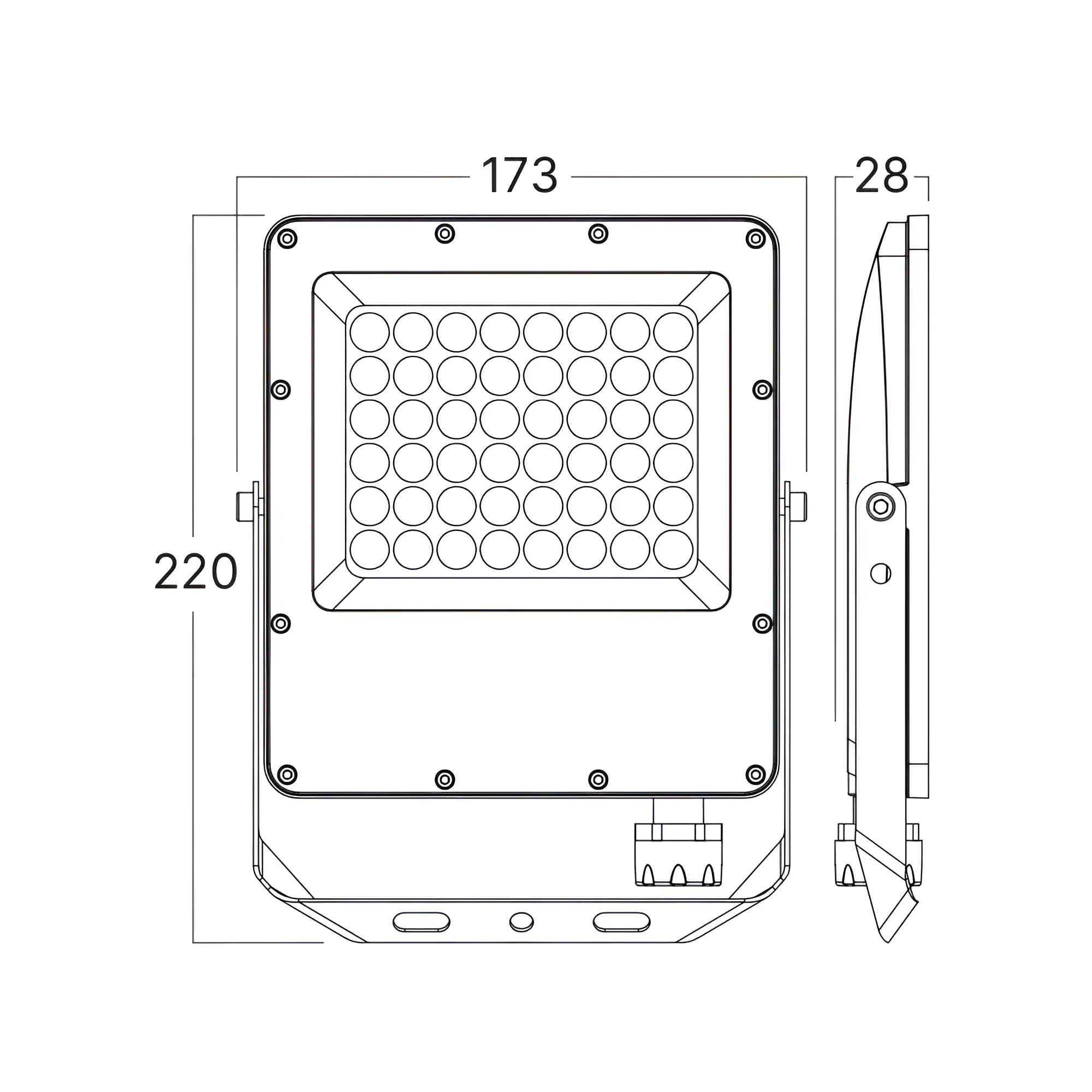 LED REFLEKTOR 50W SIVI 3CCT IP65 - Slika 6