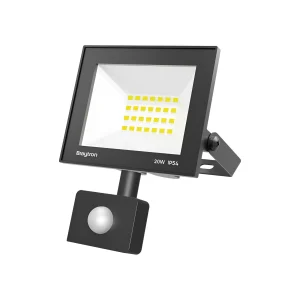 LED REFLEKTOR 20W CRNI 6500K IP54 SA SENZOROM