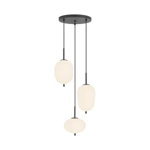 VISILICA 3-GLAVA E14 OPAL/CRNA