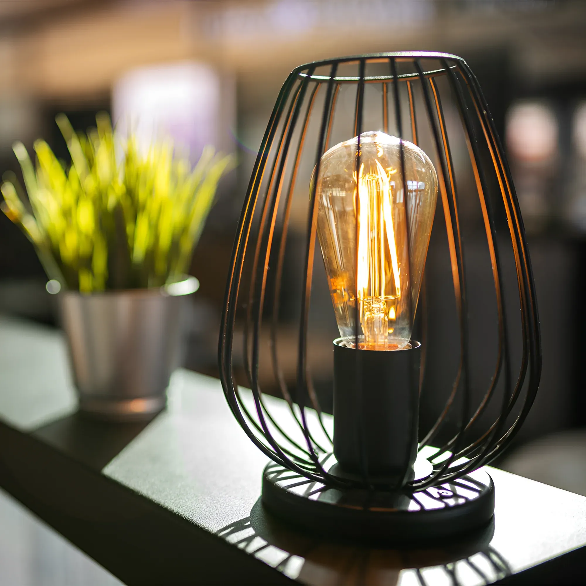 STONA LAMPA E27 CRNA - Slika 2