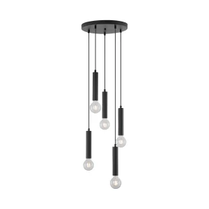 VISILICA 5-GLAVA E27 CRNA