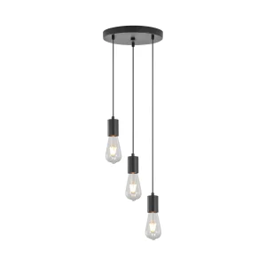VISILICA 3-GLAVA E27 CRNA