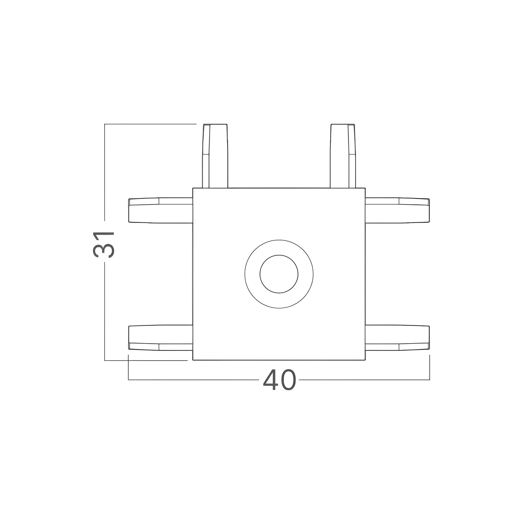 MAGNETNI T CRNI 48VDC - Slika 3