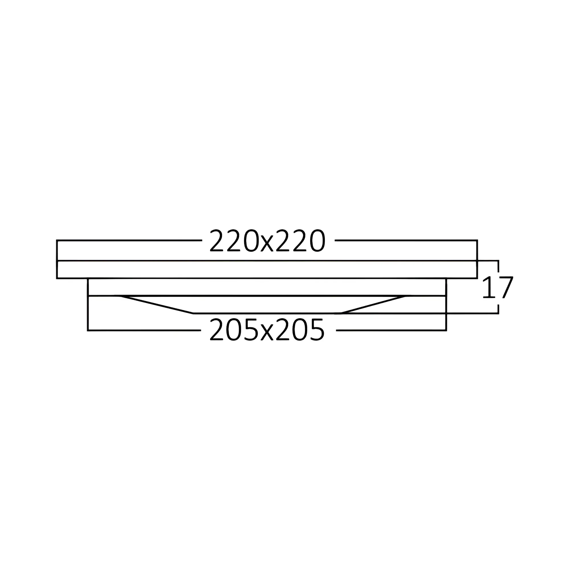 LED PANEL UGRADNI KVADRATNI 8" 18W BELI 4000K - Slika 4