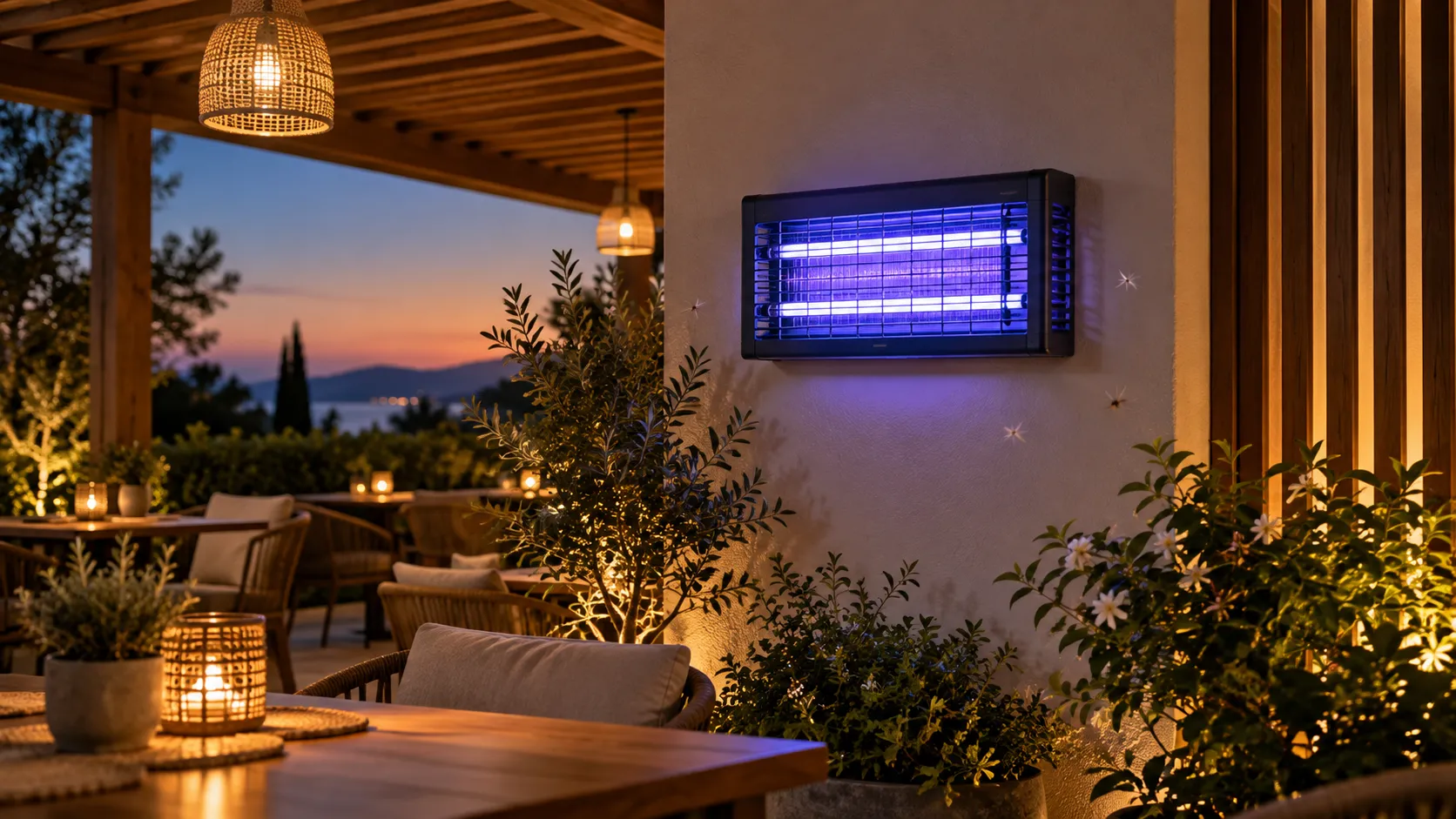 UV lampa protiv komaraca i letećih insekata na natkrivenoj terasi